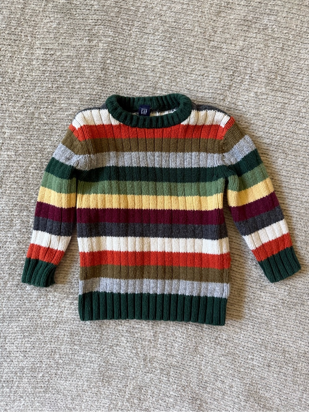 Baby Gap Toddler Striped Wool Blend Sweater Multicolor 2 Years